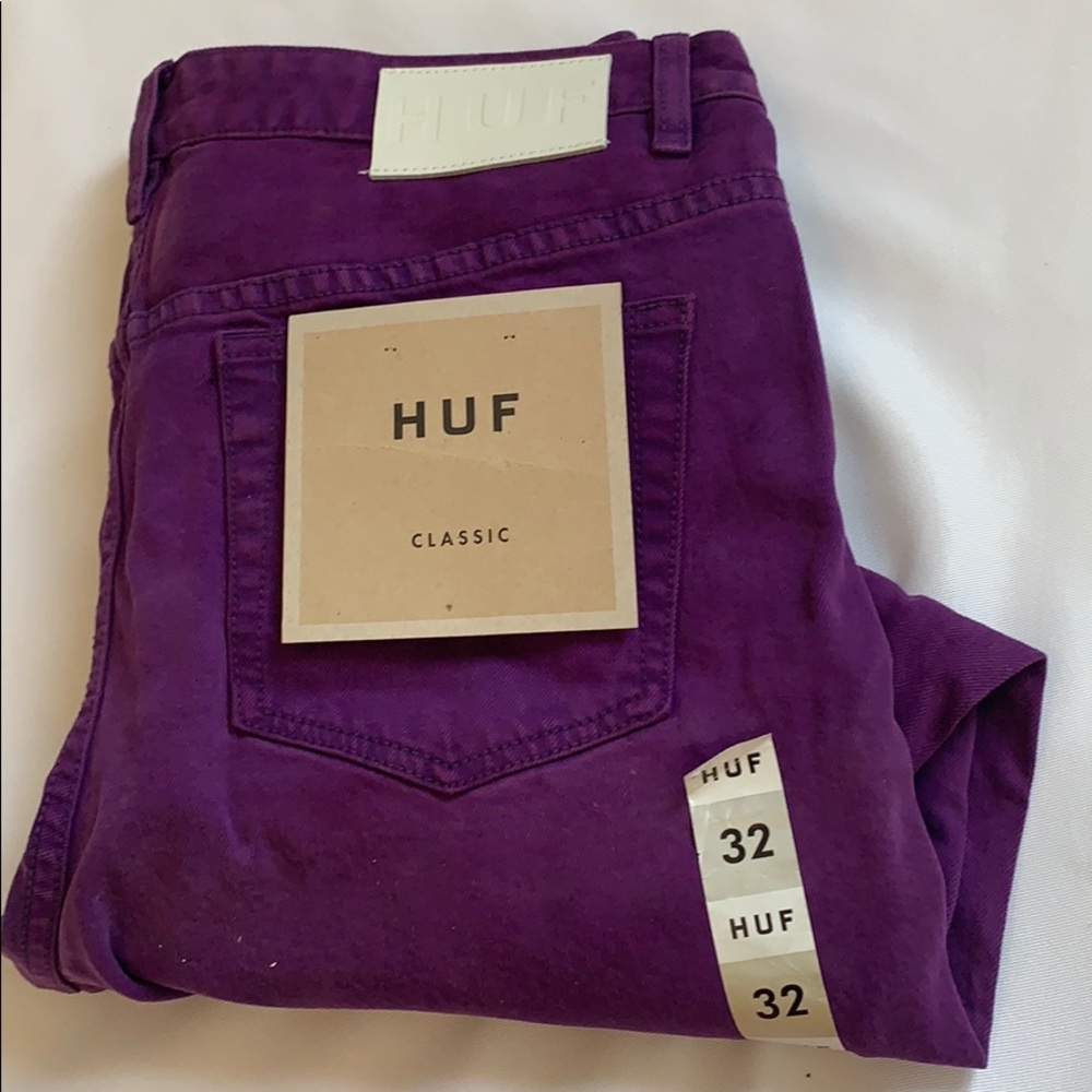 Purple HUF size 32 classic fit jeans